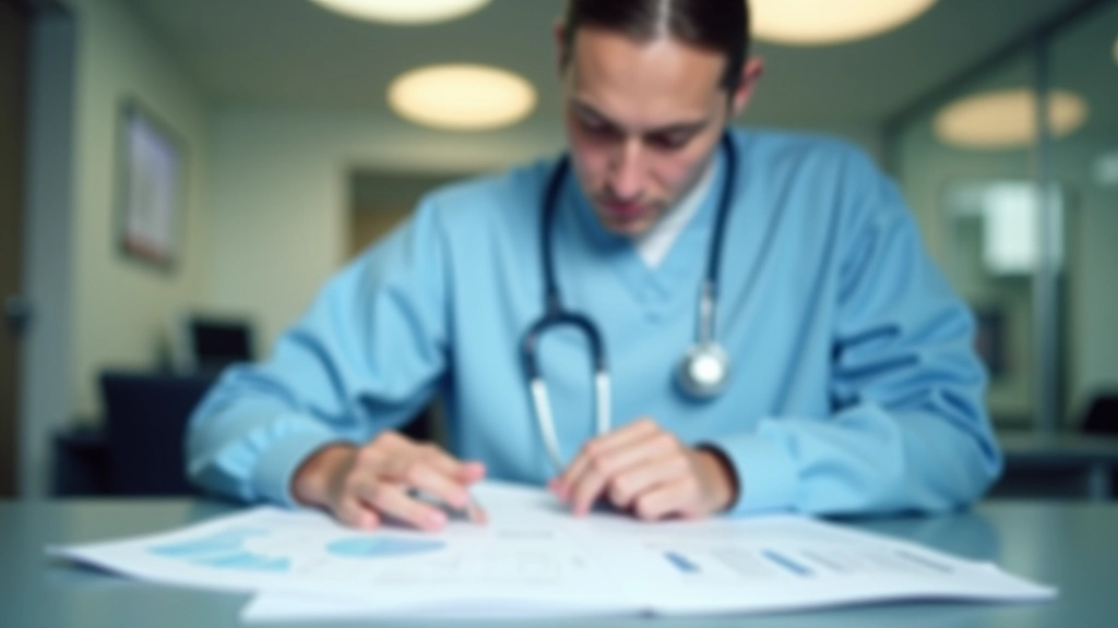 Stéthoscope et dossiers médicaux avec statistiques de dépenses de santé en France